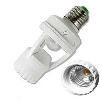 

New 360 Degrees 60W Induction Motion Sensor IR infrared Human E27 Plug Socket Switch Base Led Bulb Light Lamp Holder