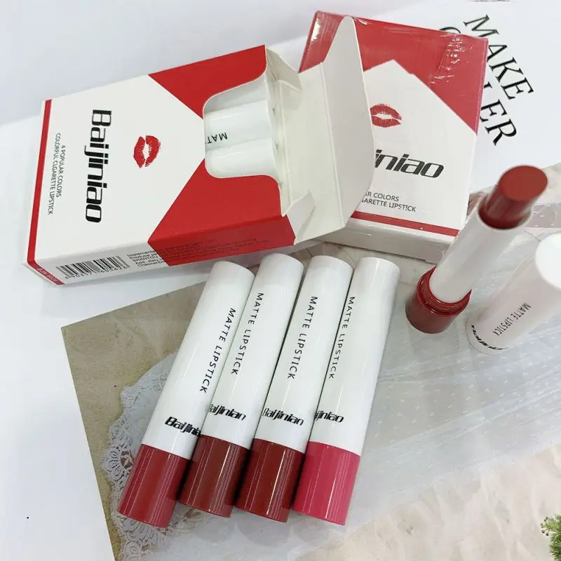 Губная помада макияж продолжительный Водонепроницаемый MoisturizingLipstick легко Цвет сигареты чехол для губной помады