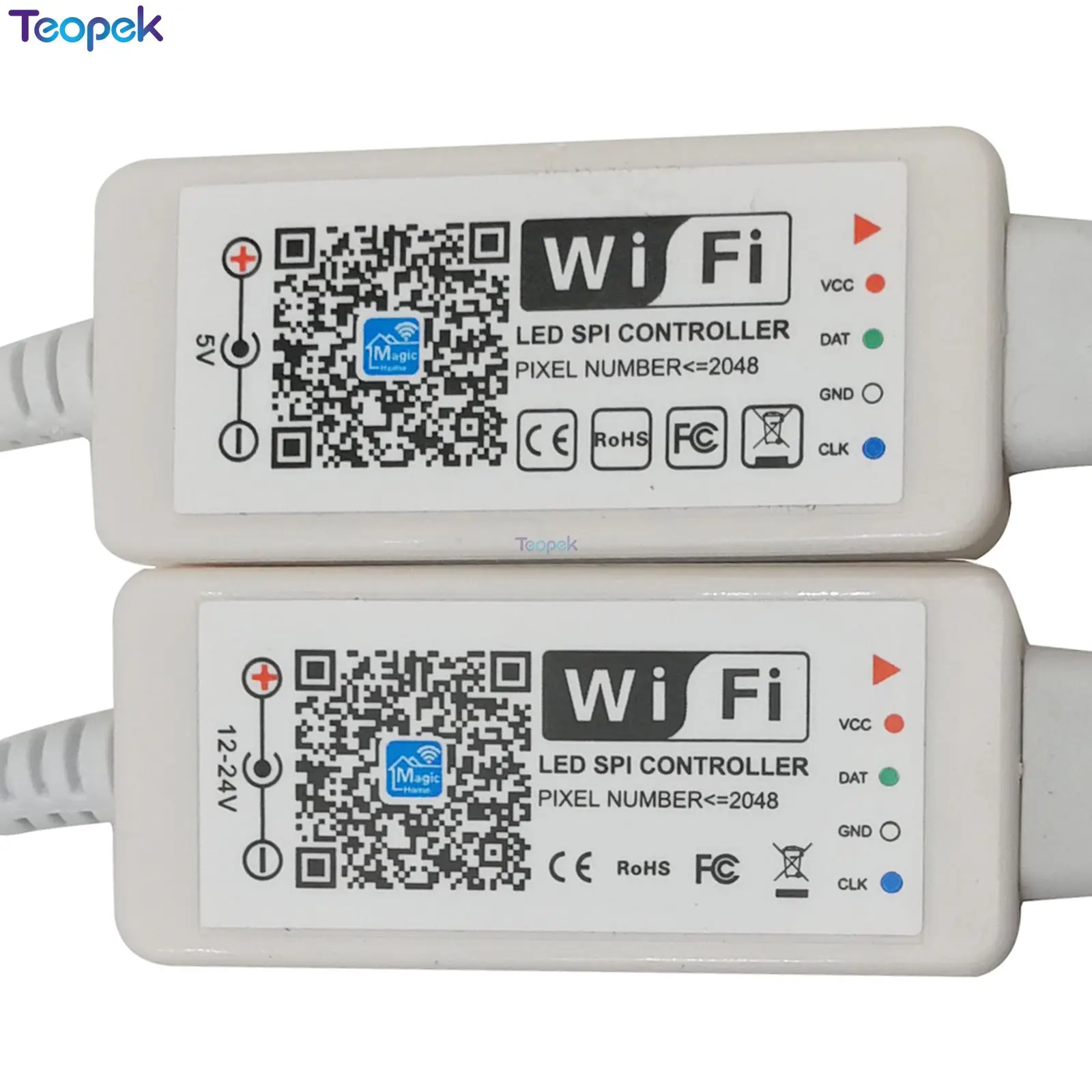 Magic Home SPI светодиодный контроллер 2048 пикселей адресуемый Мини WiFi контроллер для WS2811 SK6812 WS2812B Светодиодная лента DC5V DC12-24V