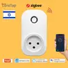 Tuya ZigBee 3.0 Socket Israel Plug 16A Remote Control Compatible with Smart Life Home Assistant Zigbee2MQTT DIY