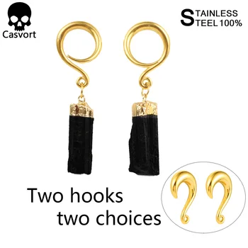 

Casvort 2Pcs Ear Weights Stainless Steel New Weight Ear Clip Piercing Earrings Expanders Body Jewelry Pair Selling