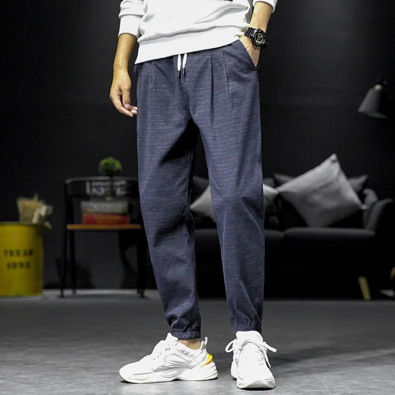 

205 [New Style Listing] Men's Korean-style Trend Autumn Casual Pants Beam Leg Loose-Fit Versatile Students Teenager