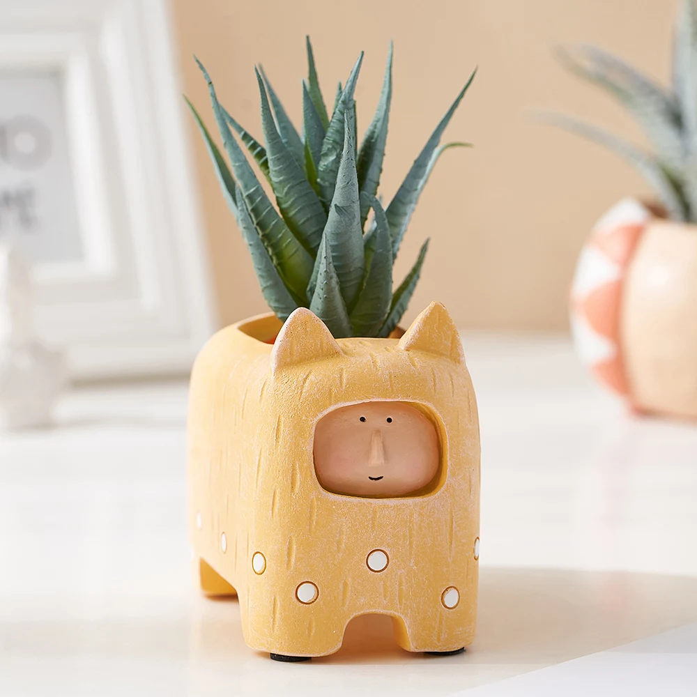 Суккулентные растения горшок в виде милых животных Цветок ящик для комнатных