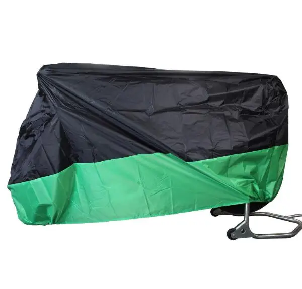 

XL Motorcycle Outdoor UV Protector Motorbike Rain Cover Waterproof Black+Green