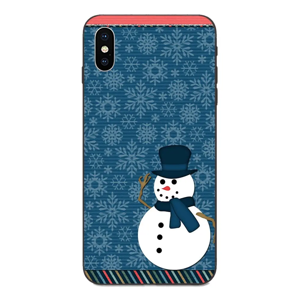 Мультяшный Рождественский снеговик для Xiaomi mi x Max Note 2 2S 3 S 5X6 6X8 9 9T SE A1 A2 A3 CC9e Lite Play Pro