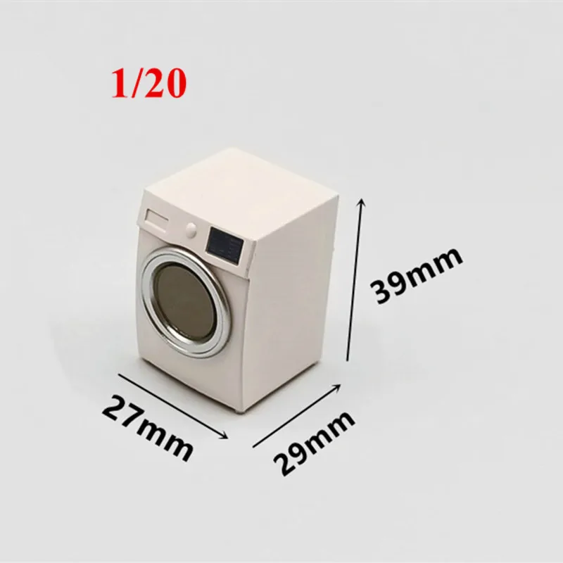 Creative 1:20/15/25 Dollhouse Miniature DIY Scene Decoration Mini Washing Machine for Model Hobbies 3