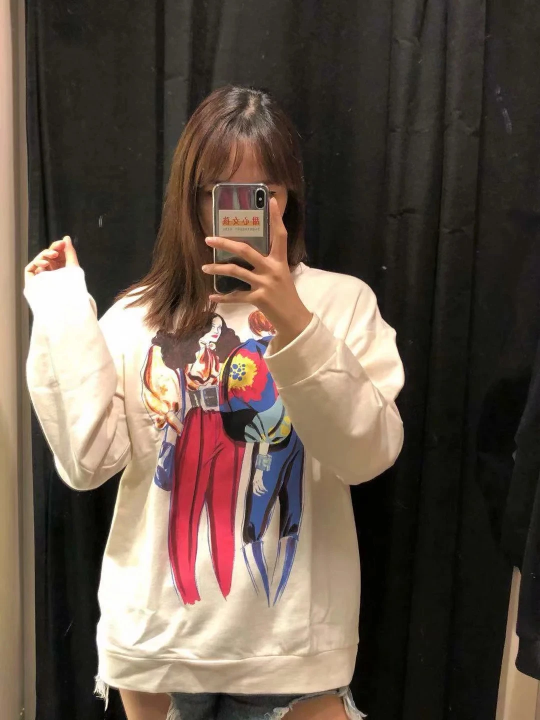 JXXSY Autumn winter hoodies women sweatshirt casual cartoon character print long sleeve sweatshirt women pullovers top