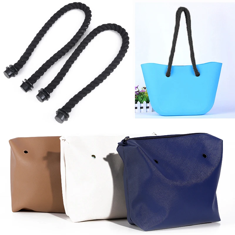 

65cm 1Pair Mini Obag Rope Handle Strap replacement For Women Obag Handles Bag Accessories Removable Linen Bag Strap