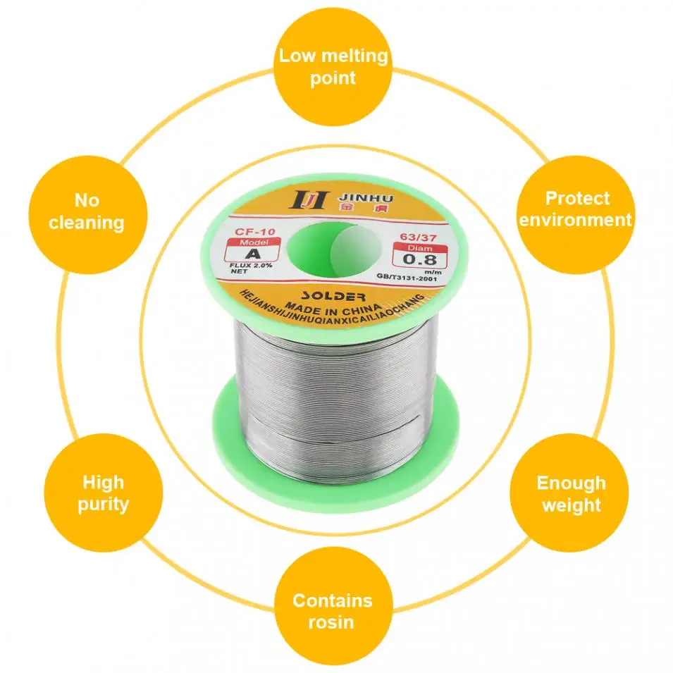63/37 B-1 250 г 0,8 мм без очистки канифоль ядро припой с 2.0% флюсом и низкой температурой плавления для электрического паяльника