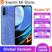 In Stock Global Version Xiaomi Redmi 9T Mobile Phone 4GB 64GB/128GB Snapdragon 662 Octa Core 6000mAh Battery 48MP Quad Camera