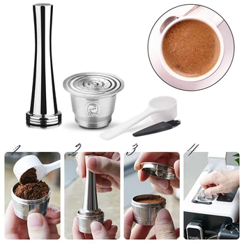 

Capsule For Nespresso Reutilisable Inox 2 In 1 Usage Refillable Capsule Crema Espresso Reusable Refillable Coffee Filter 2020