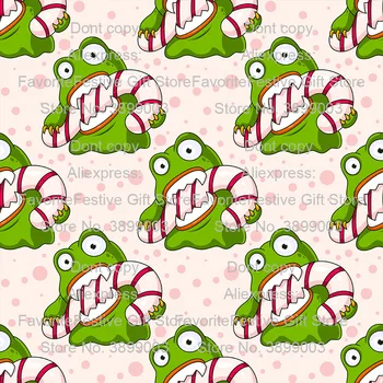 

Christmas Fabric by The Yard, Snowman Reindeer Santa Claus Cartoon Image Theme Winter, sewing kids handmade t shirt dress fabric