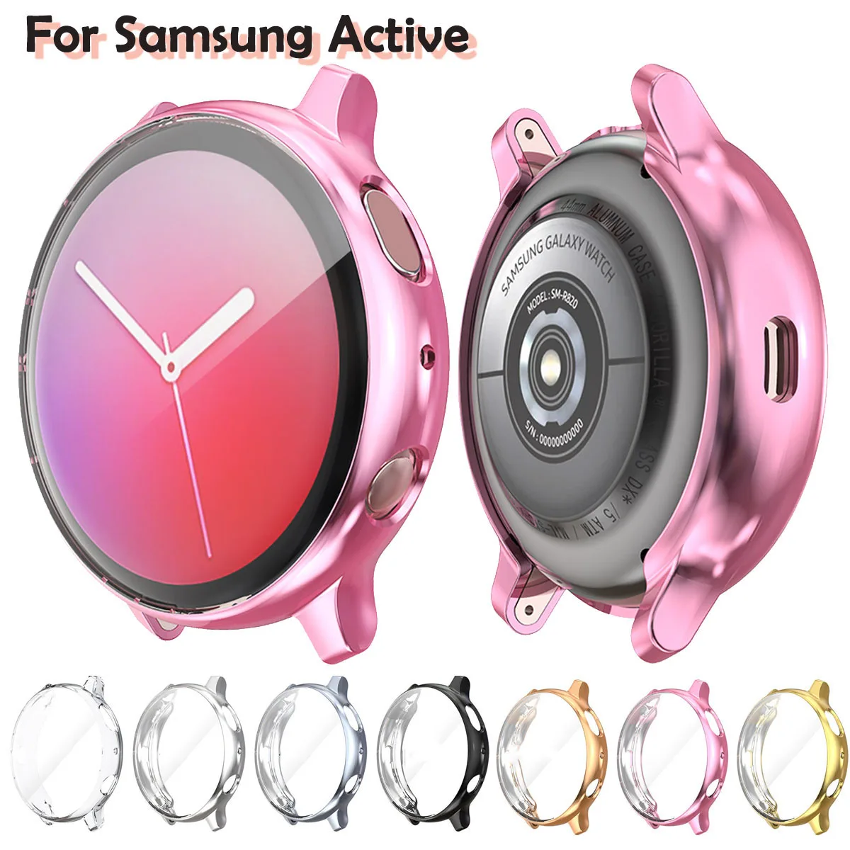 Samsung galaxy watch active 2 Экран протектор чехол для ультра-тонкий мягкий силиконовый чехол для полной защиты чехол для galaxy Активный 40/44 мм