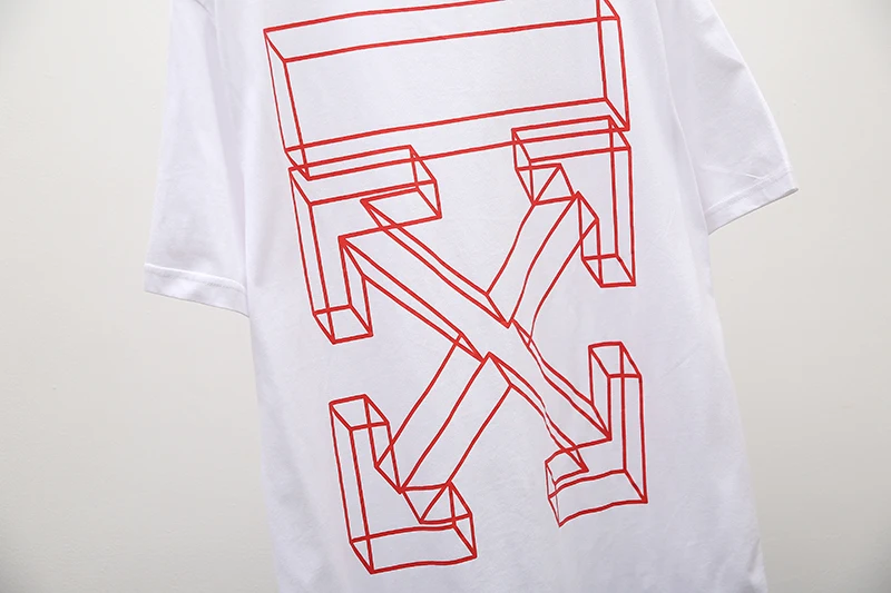 Европейская американская "6" 3D стрела 19ss Off-White OW мужские/женские модные модели для влюбленных хлопковая Повседневная футболка с коротким рукавом и круглым вырезом