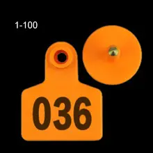 100 шт Мягкие ТПУ точные Ушные бирки идентификация поголовья Ушные бирки аппликатор для коз овец коровы свиньи