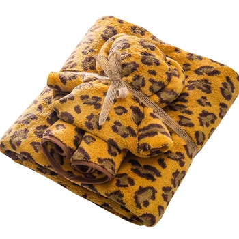 

Leopard Bath Towel Microfiber Quick Drying Towel Set Soft Bear Shape Christmas Gift Towel Water Gym Absorption Sexy