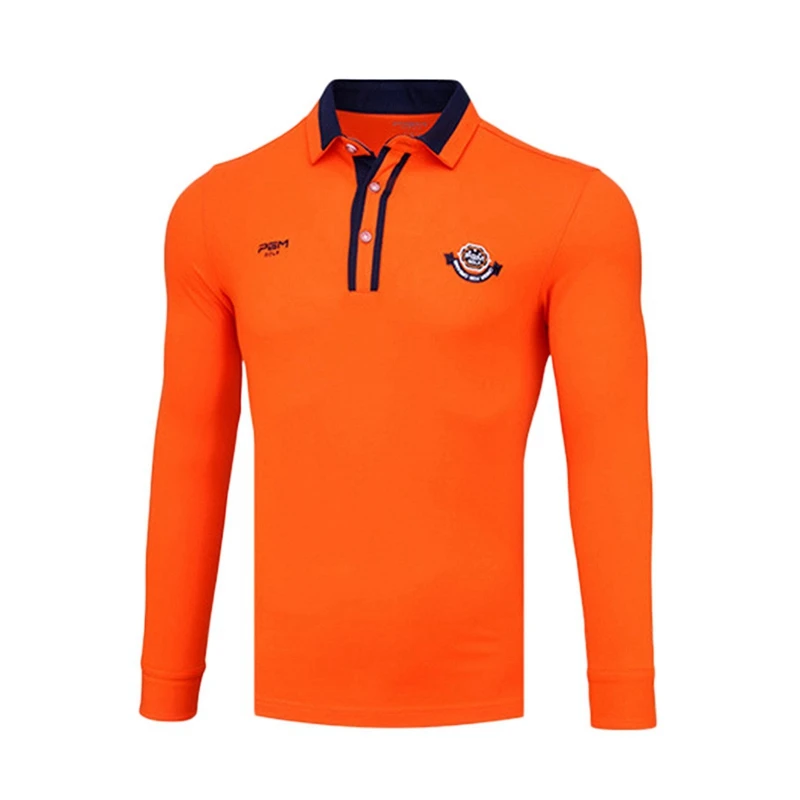 Новинка тенниска Мужская одежда для гольфа с длинными рукавами рубашка осень зима быстросохнущая футболка для гольфа Мужская дышащая теннисная рубашка для фитнеса