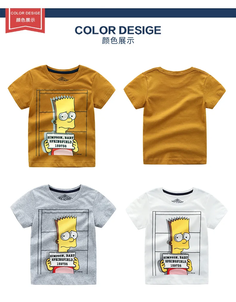 Международная торговля в Корейском стиле; детская одежда для мальчиков; летняя одежда; футболка с короткими рукавами из чистого хлопка; лето года; стиль