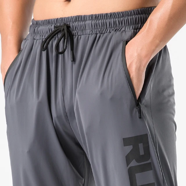Pantalon de survêtement mince pour hommes, Slim Fit, séchage rapide, Long, élastique, entraînement 5