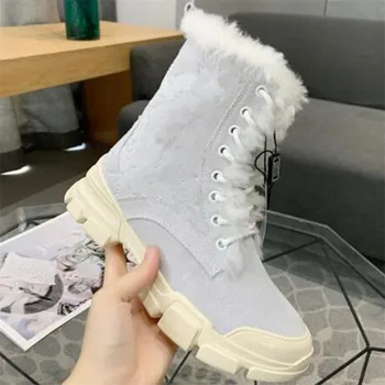 

Snow Boots Platform Winter Boots Luxury Short Boots Warm Ankle Boots Outdoor Female Shoes Zapatos De Mujer Fashion Ladies Shoes