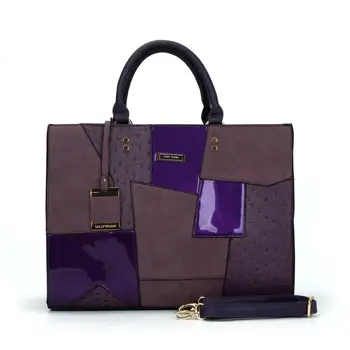 

Diysomes Summer New Female Handbag Shoulder Bag Women Soft Fashion PU Casual Tote Versatile Zipper Solid Bag Plaid Polyester