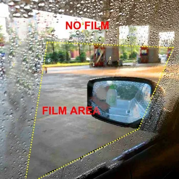 

Rain Shield Rainproof sticker Light Blue Auto 2pcs Protective Oval Dustproof