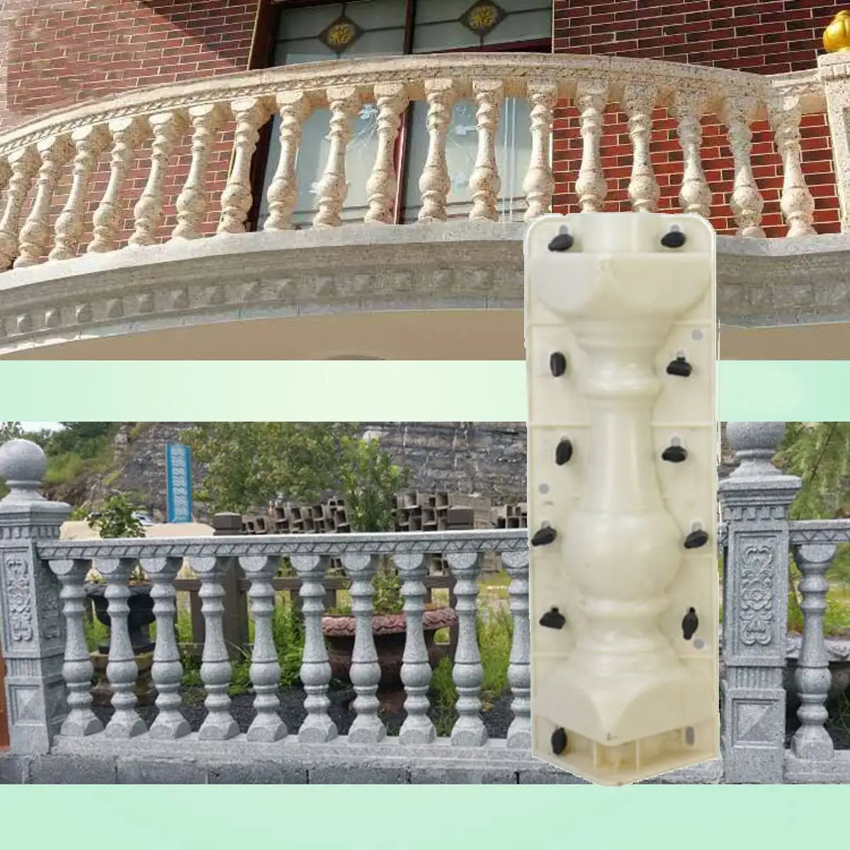 40cm Roman Column Railing Concrete Plaster Fence Casting Moulds Balustrades 