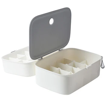 

1PCS Durable Stackable Compartment Wardrobe Socks Box Household Plastic Box Travel Underwear Storage Box