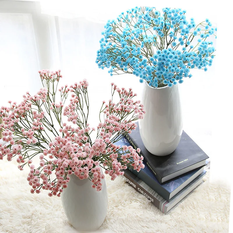 

1PCS 65cm 90 head Rustic artificial flower interspersion mantianxing decor for home table wedding flower PU Gypsophila flower