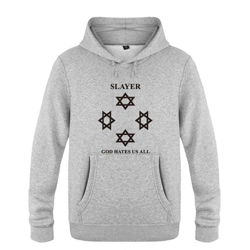 HUIY HET Бог не любит нас всех Slayer толстовки мужские мужские пуловеры флисовые толстовки с капюшоном - Цвет: HUIY HET