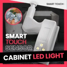 

3 PCS LED Cabinet Light Closet Night Light Touch Sensor Cupboard Lights Inner Hinge Wardrobe Lamp for Home Kitchen