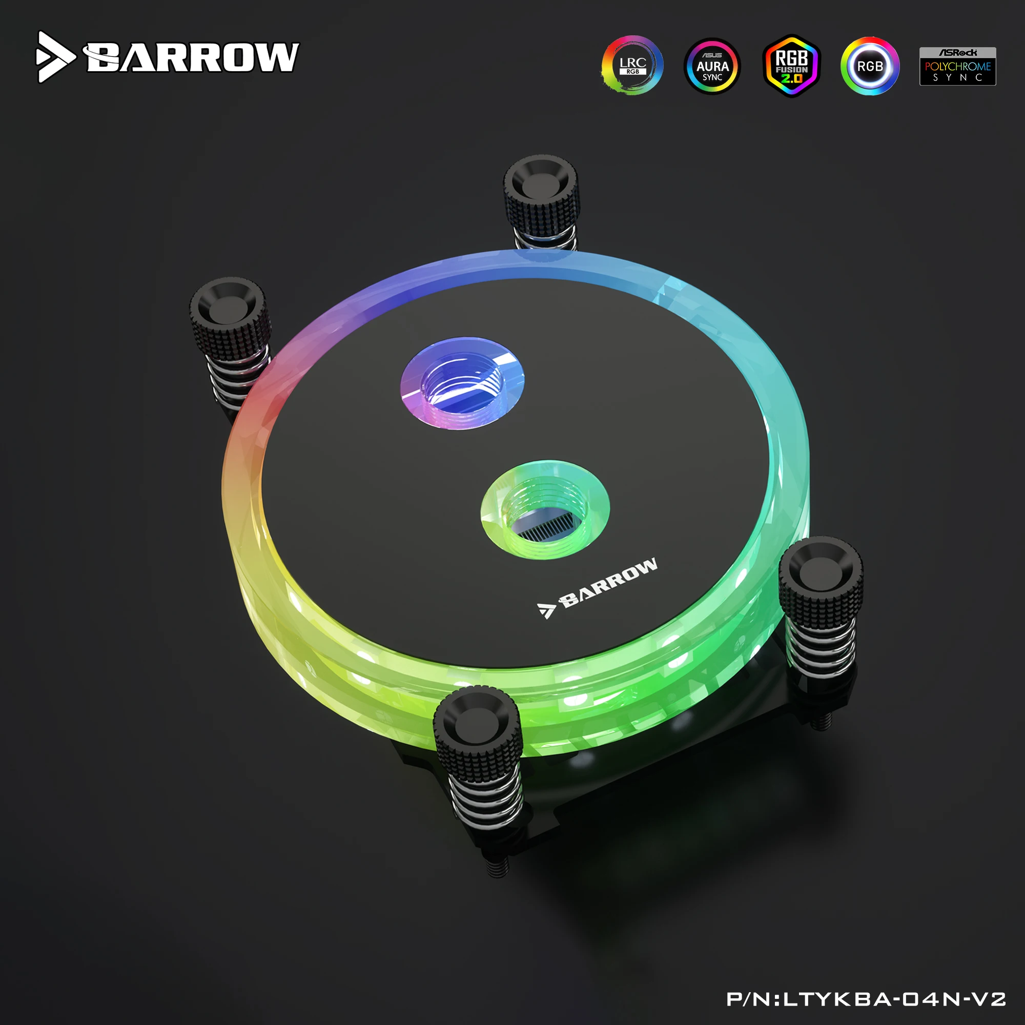Barrow LTYKBA 04N V2, For AM4 CPU Water Blocks, LRC RGB v2 Acrylic
