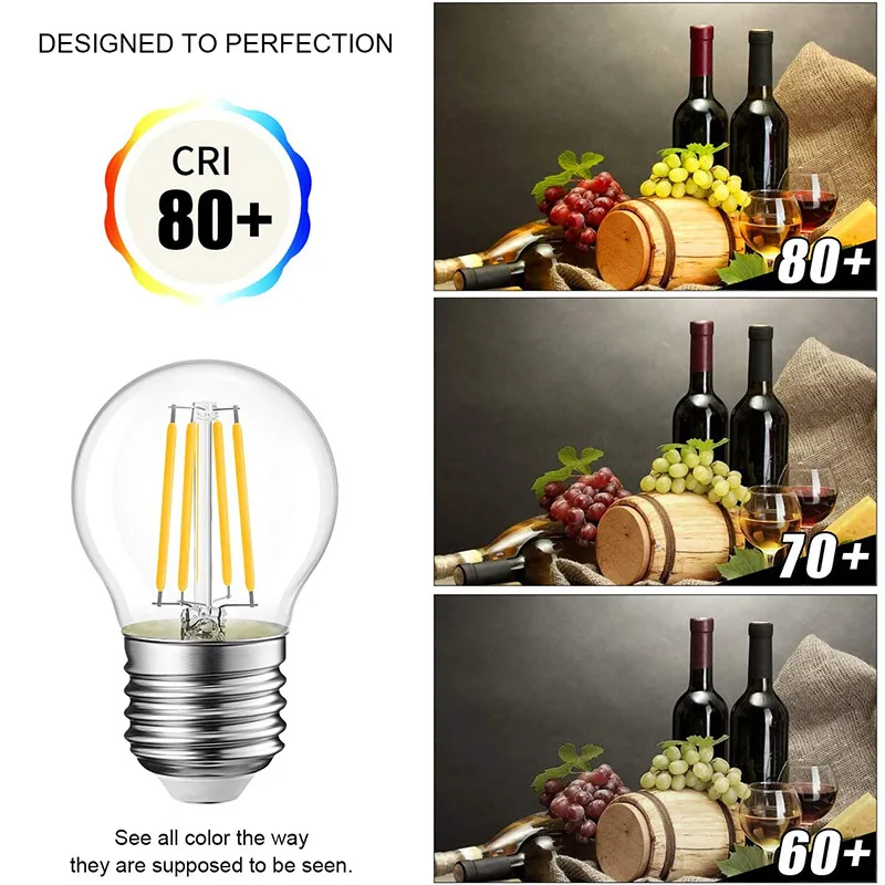 LED Bombillas 빛 E27 에디슨 유리 램프 G45 Led 필라멘트 전구 E14 4W 8W 12W 골동품 레트로 빈티지 Led 전구 220V