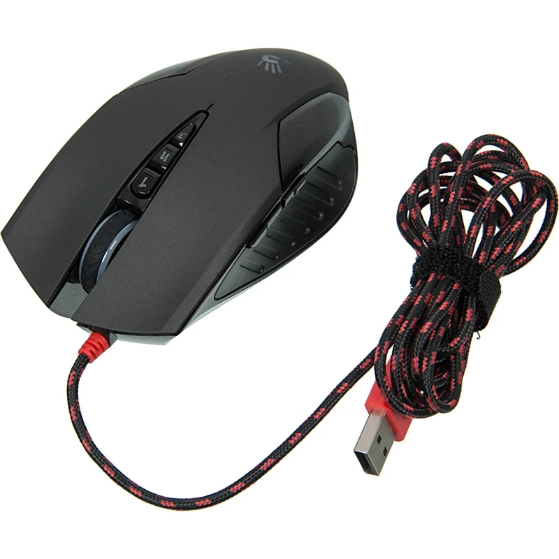 Мышь A4 Bloody V5 черный оптическая(3200dpi) USB игровая(8but