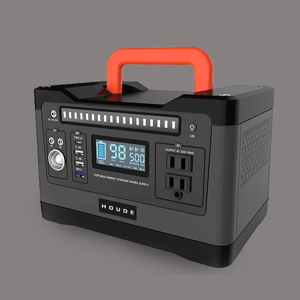 US $399.50 Solar Generator Power Station 550WH Multifuction Power Bank DC QC TypeC USE Grid Lithium Ion Batttery For Phone Computer Fan