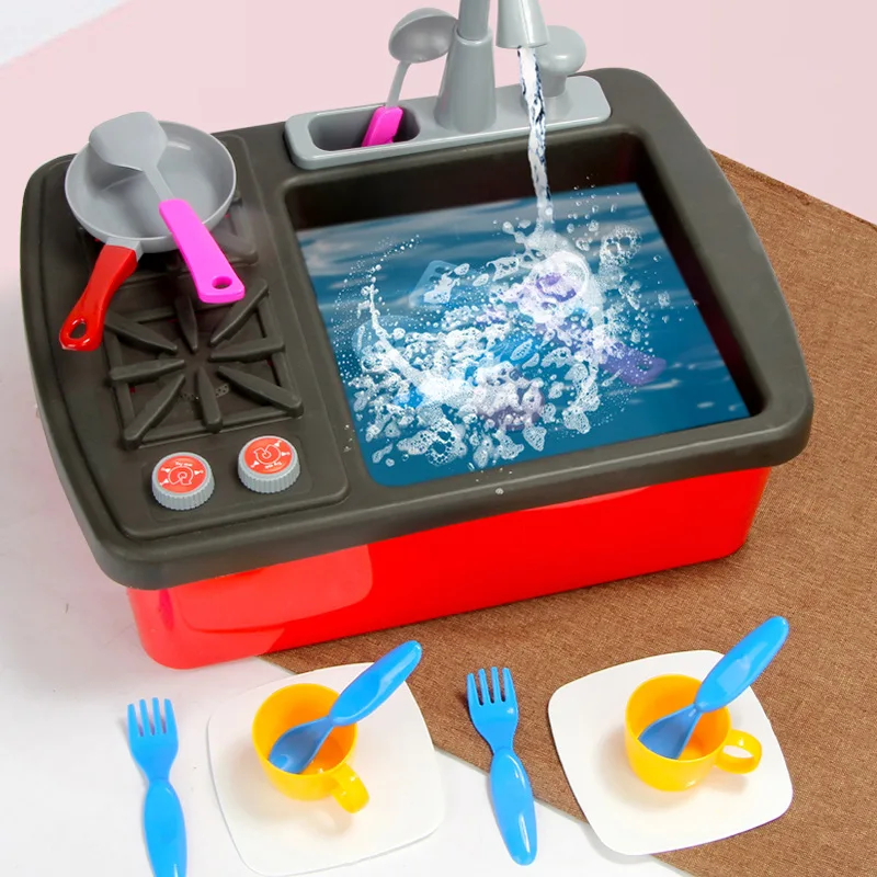 

Douyin Celebrity Style Model Manual-Water Extractor Dishwasher Units Boys And Girls Toy Educational Kitchen Children Play House