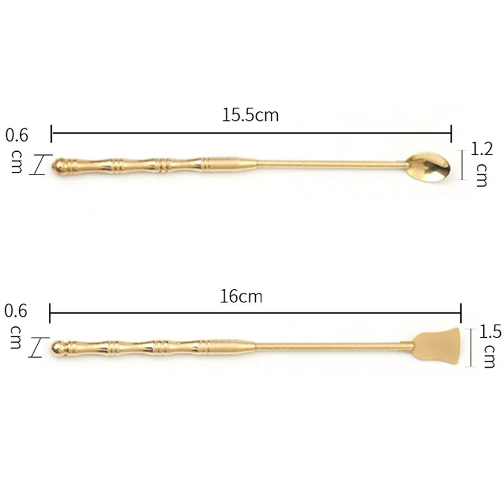 

2pcs Brass Incense Tool Spoon + Shovel Incense Burner Tools Buddhist Supplies