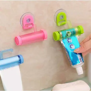 

Easy Squeezer Toothpaste Roller Tube Rack Dispenser Rolling Holder Easy Squeeze Paste Dispenser Roll Holder Hanging