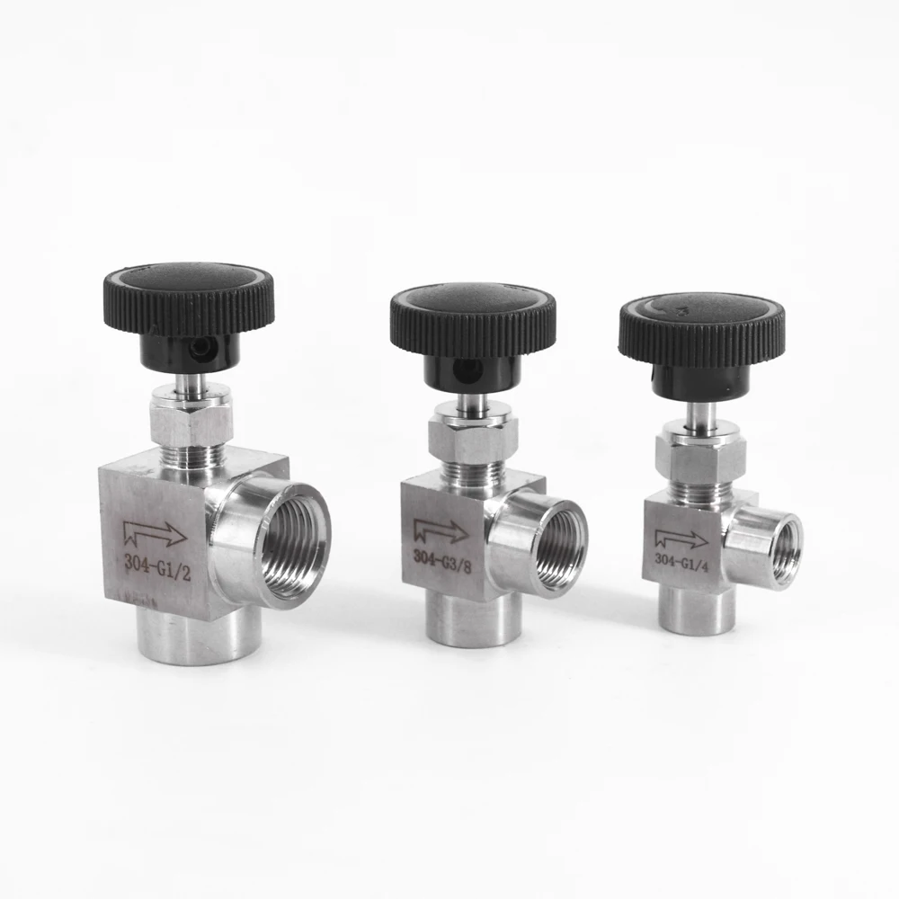 1/8 &quot1/4&quot 3/8 &quot1/2&quot BSP NPT Женский угловой игольчатый клапан кран локоть 304