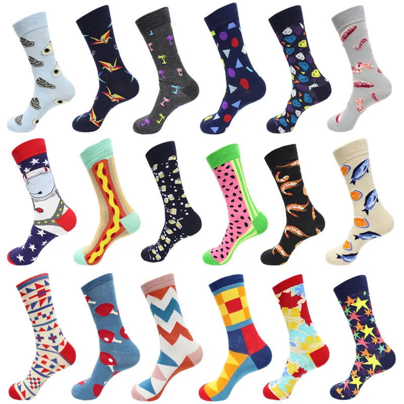 

Hot sale! socks men cotton autumn-winter fashion colorful funny socks men's and male long socks harajuku 3D funny animal sock