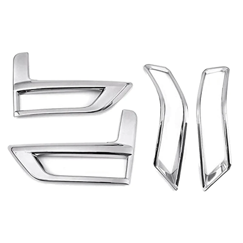 

4Pcs Chrome Front Rear Fog Light Cover Bumper Reflector Frame for Nissan Rogue X-Trail T32 2017-2020