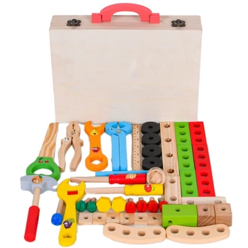 

DIY Wooden Disassembly Screw Baby Multifunctional Repair Tool Set Hands-on Assembly Kid Simulation Toy Gift