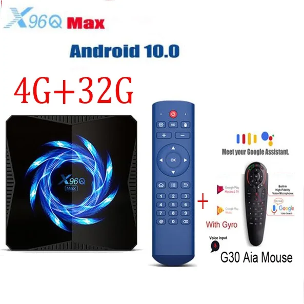 ТВ-приставка X96Q MAX Android 10 4 + 32/64 ГБ Wi-Fi 2 4/5 0 ГГц 4K HDR x96q H616 | Электроника