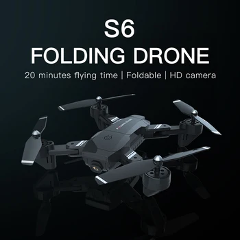 

S6 4K Drone GPS with Camera 1080P HD Max 20Mins WiFi FPV Optical Flow Profissional Foldable RC Drone Quadrocopter Dron Boy Toys