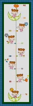 

SG061 Height Chart Table With Length Scale Baby Counted Cross Stitch Kit Cross-stitching Package Cross Stich Gift to Your Baby