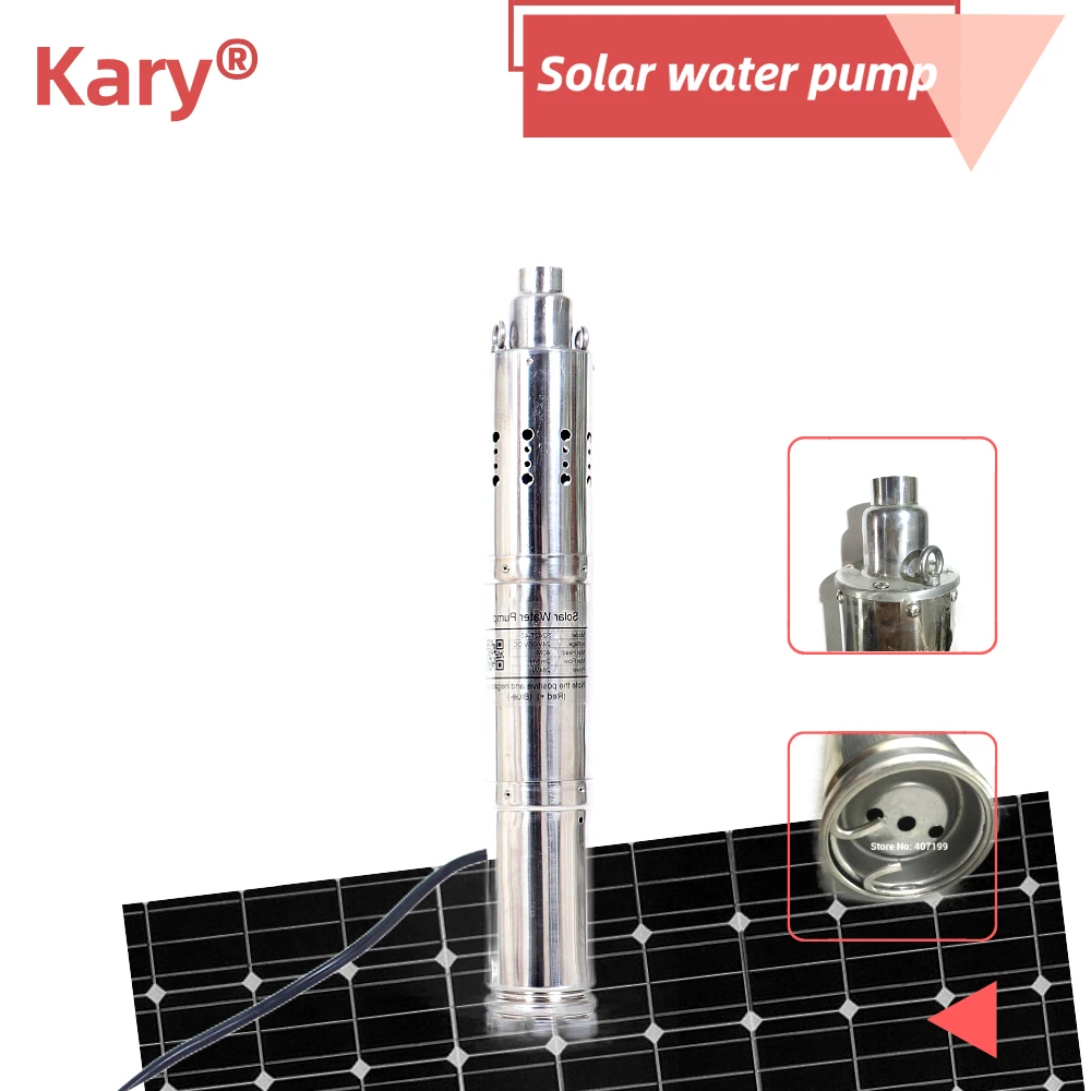 1HP 1.5HP dc 24v lift 120m 50L/Min solar water pump with built-in controller by Kary | Обустройство дома