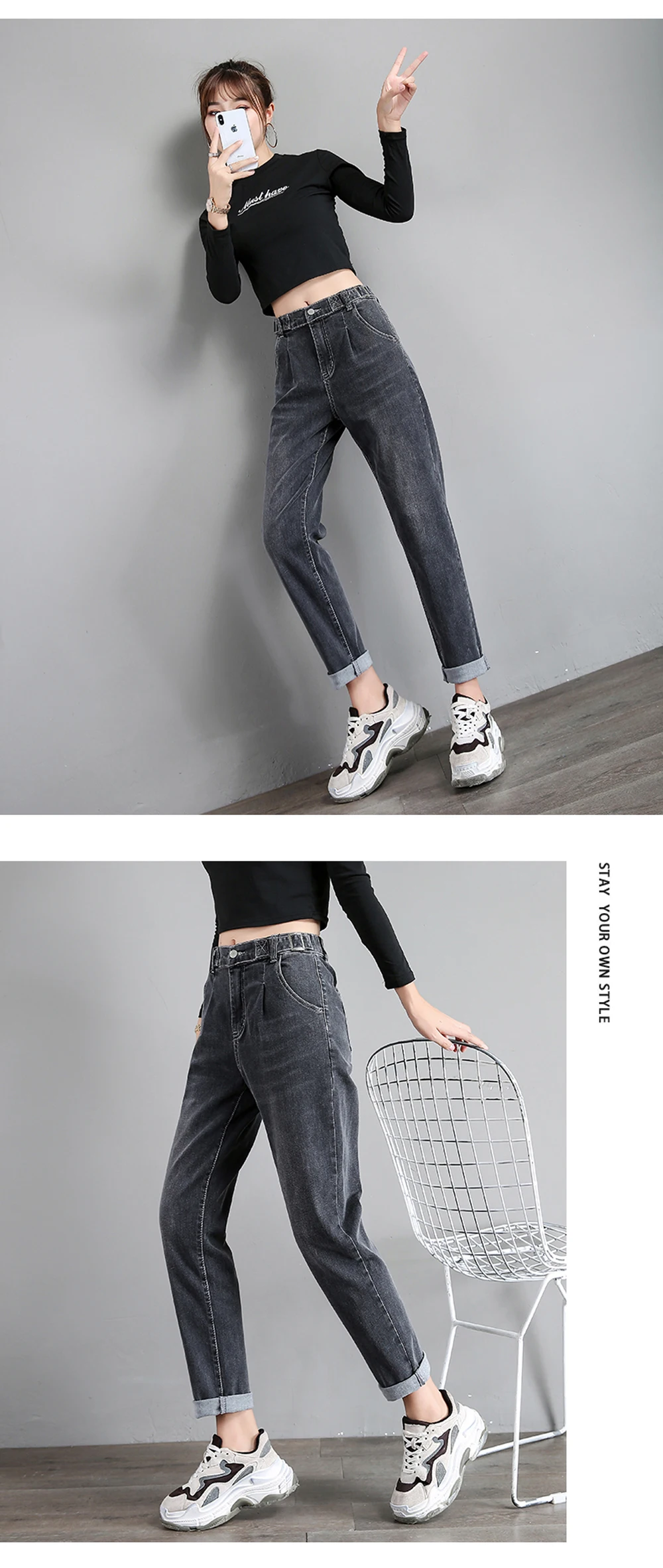 Zsrs autumn new jeans ladies jeans for woman woman mom jeans pants boyfriend jeans women with high waist jeans push size