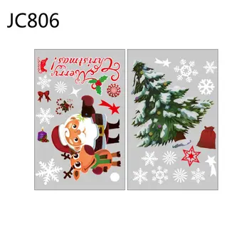 

1PCS Christmas Wall Stickers Santa Claus Window Stickers DIY Cute PVC Decal New Year Party Store Home Decor 06