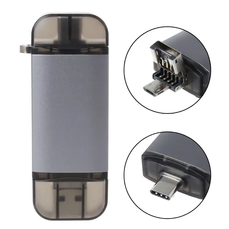 Тип C и Micro USB и USB OTG SD TF считыватель карт памяти для ПК ноутбука мобильного телефона