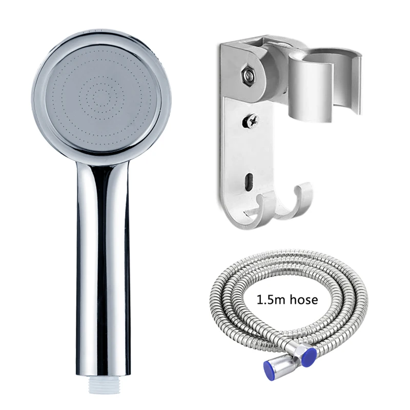 shower set 2 ZhangJi с гальваническим покрытием ABS повышающая давление Душевая насадка 30% водосберегающая ванная комната ультратонкий душевой опрыскиватель прочная душевая головка - Цвет: shower set 2